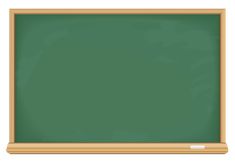 an empty green chalkboard on a transparent background