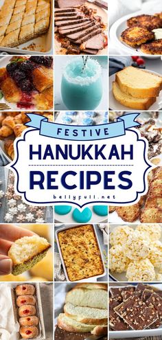 Hannukah Recipes, hanukkah food, breakfast ideas Easy Hanukkah Recipes, Hannukah Desserts, Hanukkah Party Food, Jewish Desserts, Hanukkah Desserts