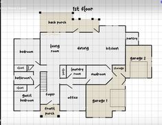 the first floor plan for a house