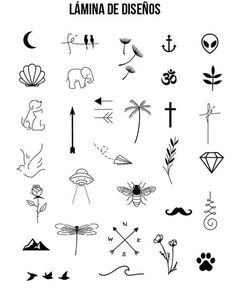 an image of some tattoos on the back of a white sheet that says, i love you