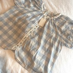 Bnwt Wild Wawa Blouse In Ballad Blue. So Feminine And Lovely. Could Work Up To An Xl. Doen Isabel Marant Mes Demoiselles Paris Sezane Poem Poetry Somner, Joie Cleobella, Every, Mirth From Pinterest For Stylization Purposes. Cotton Gingham Top For Daywear, Gingham Cotton Short Sleeve Tops, Gingham Cotton Tops For Day Out, Cotton Gingham Tops For Day Out, Relaxed Fit Gingham Cotton Top, Relaxed Fit Cotton Gingham Tops, Summer Cotton Blouse For Daywear, Cotton Gingham Blouse With Puff Sleeves, Short Sleeve Gingham Blouse For Day Out