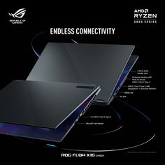 the back side of an asus rol - flon x5e gaming laptop