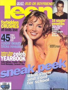 the cover of teen magazine with a woman on it's face and her hand under her chin