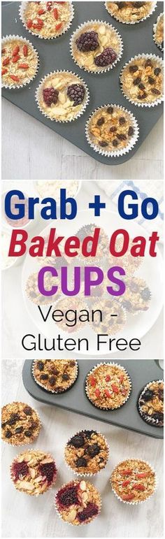 grab - and - go baked oat cups vegan gluten free