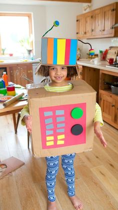 Light up your Halloween with these giggle-worthy punny costume ideas. #HalloweenCostumes #CreativeHalloween #HalloweenFun Things Out Of Cardboard, Punny Costumes, Futuristic Costume, Punny Halloween Costumes, How To Make Things, Clever Costumes, Robot Costumes, Popular Costumes, Favorite Tv Characters