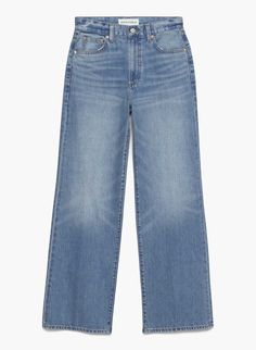 THE FARRAH HI-RISE FEATHERWEIGHT JEAN Denim Forum Farrah, Slim Hips, Triangle Bralette, Dress Pant, Big Hair, Zip Sweater, School Outfits, Denim Shirt, Skirt Pants