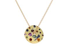 Alice Cicolini, Digby And Iona, Rainbow Sapphires, Zoe Chicco, Cathy Waterman, Sapphire Pendant, Disc Pendant, Disc Necklace, Fabulous Jewelry