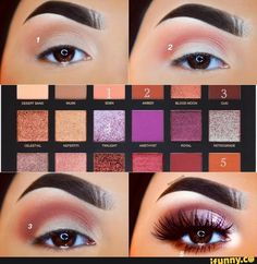 Desert Dusk Palette, Natural Eyeshadow Looks, Huda Beauty Desert Dusk, Cute Eyeshadow Looks, Natural Eyeshadow, Smink Inspiration, Beauty Make-up, Eye Makeup Steps