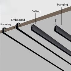 the parts of a suspended ceiling are labeled