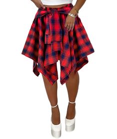 PRICES MAY VARY. Material: this flowy plaid mini skorts skirts are made by comfy quality polyester materials, it is comfy, lightweight and Breathable. Features: 90s vibes plaid pattern, grunge pleated design, irregular hem, flared A-line shape, and elastic waist attached inner shorts underwear, above knee length, shirt-sleeve-style ties y2k hipster design, just like tying plaid overshirts around our waist. Occasions: pleated plaid skirt is suit for Goth, Dating, Golf orTennis Sports, Leisure, St Plaid Skirt Elastic Waist, Red Plaid Layered Skirt, Plaid Split Skirt, Plaid Skirts Mini, Plus Size Plaid Mini Skirt, Plaid Pleated Skort For Summer, Summer Plaid Pleated Skort, Summer Pleated Plaid Skort, Summer Plaid Mini Skort