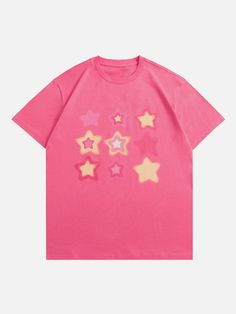 Y2k Baby Tee, Comfy Fashion, Minimalistic Design, Print Tee, Fun Design, Star Print, Printed Tees