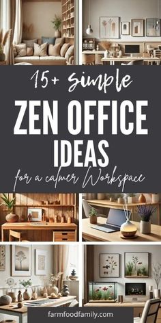 the top ten office desks for small spaces with text overlay that reads, 15 simple