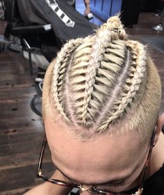 #MensBraids Man Braids, Mens Braids Hairstyles, Hair And Beard Styles, Beard Styles