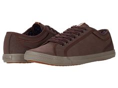 Ben Sherman Chandler Lo - Men's Lace up casual Shoes : Brown : Live it up in this comfortable Ben Sherman Chandler Lo sneaker. Comfortable fabric upper with single red eyelet detail. Casual lace-up. Breathable fabric lining. Lightly padded fabric insole. Flexible synthetic sole. Imported. Measurements: Weight: 13 oz Product measurements were taken using size EU 44 (US Men's 11), width M. Please note that measurements may vary by size. Weight of footwear is based on a single item, not a pair. Fabric Sneakers With Speckled Midsole And Round Toe, Fabric Slip-on Sneakers With Vulcanized Sole, Casual Fabric Sneakers With Rubber Sole, Brown Casual Canvas Shoes With Rubber Sole, Casual Brown Canvas Shoes With Rubber Sole, Sporty Brown Low-top Canvas Shoes, Sporty Fabric Sneakers With Round Toe, Casual Low-top Slip-on Fabric Sneakers, Sporty Slip-on Fabric Sneakers