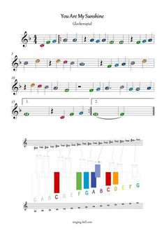 the music sheet for you are my sunshine