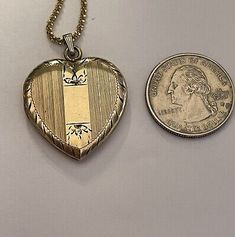 Vintage Mid Century Goldtone Engraved Heart Locket Photo Pendant Necklace 20” | eBay Antique Jewelry Necklace, Photo Pendant, Heart Locket, Metal Necklaces, Vintage Costume Jewelry, Vintage Costumes, Gold Material, Locket, Antique Jewelry