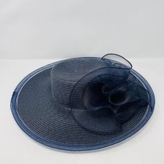 Bellissima Millinery Collection Women's Braid Wide-Brim Tulle Dressy Hat In Navy Blue Retails For $118 Style Bh312305 Styled With A Net Detail For Bold Dimension, This Wide-Brim Dressy Hat From Bellissima Millinery Collection Is A Beautiful Topper For Polished Looks. Approx. Dimensions: 22-2/5"; One Size; Adjustable Inner Band Net Detail At Brim Polypropylene Spot Clean Only Perfect For Kentucky Derby Party Or Church One Size New With Tags. Check Out The Other Items Listed In Our Store! Pink Trucker Hat, Dressy Hats, Pink Baseball Cap, Raffia Hat, Kentucky Derby Party, Cable Knit Hat, Wide Brim Sun Hat, Running Hats, Derby Party