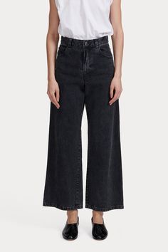 Puerto Pant Black Japanese, Japanese Denim, Rachel Comey, Colored Denim, Black Denim, Wide Leg Pants, Wide Leg, High Rise, High Waisted