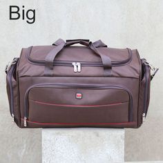 Product information: Texture: Oxford spinning Pattern: plain Style: business/OL Sex: Male Applicable scenarios: travel lining Material: polyester shoulder strap Style: single root Size Information: Large size: width 60CM thick 30CM high 33CM Medium size: width 50CM thick 23CM height 26CM Packing list: Travel bag*1 Sports Bags, Mens Travel Bag, Travel Duffle, Travel Duffel, Duffel Bag Travel, Luggage Bag, Big Bags, Bag Travel, Sport Bag