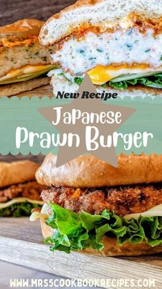 Prawn-Cutlet-Burger-Recipe Japanese Tartar Sauce Recipe, Prawn Burger, Shrimp Patty, Meat Patty Recipe, Shrimp Burger Recipe, Japanese Burger, Fish Burger Recipe, Crab Burger, Homemade Food Recipes