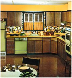 the kitchen is clean and ready to be used for dinner or other mealtimes