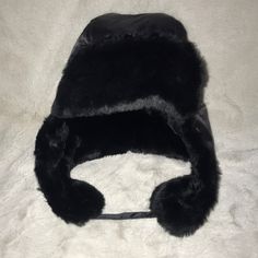 Style & Co Women’s Winter Hat With Faux Fur Never Used! Super Warm! This Hat Has A Strap That Can Go Under The Chin To Secure The Hat Or Go Behind The Head To Tie Back The Ear Flaps. Color:Black Size: Os Black Faux Fur Hat For Fall, Black Hat With Ear Flaps For Fall, Black Hat With Faux Fur Lining And Ear Flaps, Black Hats With Faux Fur Lining For Cold Weather, Black Hats For Cold Weather In Fall, Black Hat For Cold Weather In Fall, Fitted Black Hats For Cold Weather, Fitted Black Hat For Cold Weather, Black Hats With Ear Flaps For Cold Weather