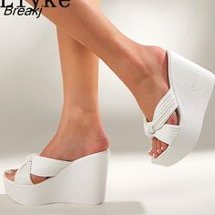 Shipping: Worldwide Express Shipping AvailableDelivery time: 7-15Days Fast ShippingReturns: Fast refund, 100% Money Back Guarantee.Brand Name: LiykeShoes Type: Modern SlippersApplicable Place: OutsideUpper Material: PUHeel Height: Super High (8cm-up)Origin: Mainland ChinaCN: GuangdongSeason: SummerHeel Type: WedgesItem Type: SlippersModel Number: A8-Fashion Element: PlatformDepartment Name: AdultOutsole Material: RubberWith Platforms: YesStyle: NoveltyInsole Material: PUPattern Type: SolidFit: F High Heel Sandals Platform, Beach Slides, High Wedges, Up Shoes, Platform Wedges, White Shoes, High Heel Sandals, Pink Fashion, Womens Slippers