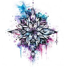 Snowflake Master Tattoo Designs Snowflake Tattoo Design Unique, Snowflake Tattoo, Master Tattoo, Purple Tattoos, Snow Flake Tattoo, Mystical Tattoos, Throat Tattoo, Tattoos For Women Half Sleeve, Tattoo Collection