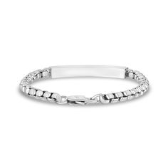 The round box link bracelet is a very popular bracelet worn by many men. We have decided to add a twist to this bracelet and make it engravable. Now you can personalize this round box link bracelet with the engraving of your choice. Available in silver, gold and black. Product DetailsWidth: 5mm (0.2")ID Dimensions: 42mm x 6mm (1.65" x 0.24")Finish: Shiny Popular Bracelets, Beach Shower, Round Box, Many Men, Id Bracelets, Precious Jewelry, Steel Jewelry, Bracelet Sizes, Link Bracelets