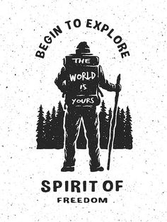 a black and white logo with the words,'begin to explore the world is yours '