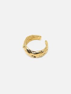 This stunning 14k gold cuff earring has a personality of its own with the uneven surface, giving it an edgy but chic feel. ﻿The Material Solid 14k Gold all pieces are handmade to order. measures 5mm wide Cuff Earring, Gold Ear Cuff, Authentic Jewelry, Gold Cuffs, Gold Earring, Cuff Earrings, Ring Bracelet, Earring Necklace, Charm Necklace