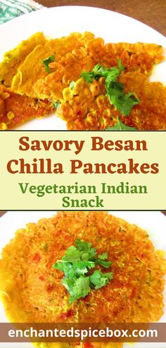 Want a quick and easy, naturally vegan snack or breakfast dish? For a protein-filled breakfast, lunch or snack, try these savory Indian besan (gram flour) pancakes. Besan chilla pancakes are always a winner, and only take a few minutes, from start to finish. They’re naturally vegan and gluten-free, plus, you can also try different add-ins. There's a reason why these savory besan chilla pancakes are a favorite Indian snack food! Besan Chilla, Savory Snack Recipes, Vegetarian Pancakes, Quick Protein, Nourishing Food, Flour Pancakes, Natural Recipes, Quick Dishes, Vegan Snack