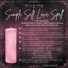 Willow Witchcraft Self Love Spell, Happiness Spell, Love Spell Candle, Hoodoo Magic, Luck Spells, Witch Spirituality, Folk Magic