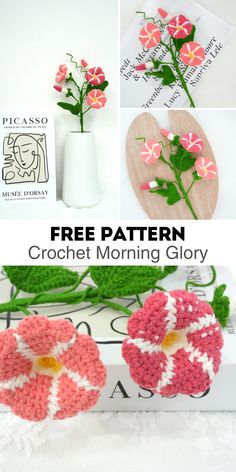 crochet morning glory free pattern and instructions to make it in any size or color