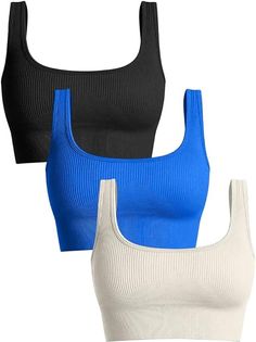 🔥🔥🔥 AMAZON CHOICE 🔥🔥🔥
90%Nylon+10%Spandex, Pull-On closure
Sexy Ribbed Scoop neckline Sport Bra:Cut with a flattering scooped neckline,wide set straps and removable padded cups,simple in design.
Knit Ribbed Seamless Design,gives you maximum freedom of movement.The thick ribbed underband will keep you supported throughout any workout. It Girl Workout, Manifestation Challenge, Bedroom Girly, Dancing Outfits, Thick And Fit, Bra Size Charts, Workout Crop Top, Scooped Neckline