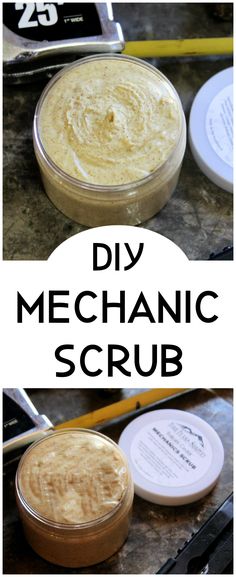 homemade diy mechanic's scrub recipe with text overlay