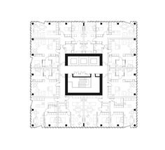 the floor plan for an office building with two floors and one room on each side