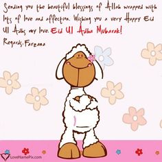 a greeting card with a cartoon sheep on it's front and the words, wishing you the beautiful beings of all wrapped in