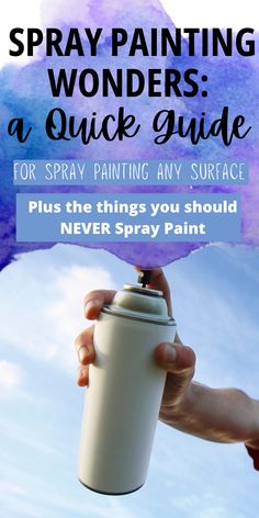 Hand holding a spray paint can, illustrating the topic 'Can You Spray Paint Any Surface? (Quick Guide & Resources)'. Spray Painting Techniques, Spray Painting Ideas, Spray Paint Ceramic, Chalk Spray Paint