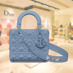 The Lady Dior My ABCDior bag epitomizes Dior's vision of elegance and beauty. Sleek and refined, the timeless creation is crafted Cannage calfskin and showcases a graphic interpretation of the House's iconic motif. Tonal matte metal D.I.O.R. charms offer an elegant allure. The small, unique design may be personalized with badges placed on its shoulder strap and can be carried by hand or crossbody. Wide, adjustable and customizable shoulder strap with three badges included. The shoulder strap can accommodate up to six badges in total. Interior zip pocket and patch pocket The bag may be paired with different embroidered straps Dust bag included Made in ItalyCOMPOSITIONCannage CalfskinProduct code:M0538INEA_M90BSIZE GUIDE WIDTH×HEIGHT×DEPTH：20 x 17 x 8 cm Lady Dior My Abcdior Bag, Dior And I, Small Lady, Timeless Handbag, The Lady, Diaper Backpack, Casual Backpack, Lady Dior, Blue Bags