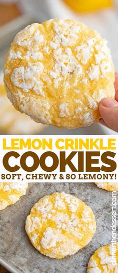 lemon crinkle cookies soft, chewy and so lemony are the best