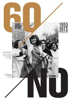 an advertisement for the 50th anniversary of women's rights movement, which has been featured in