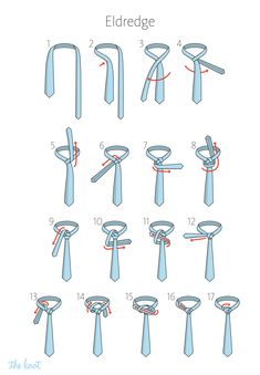 Eldridge Knot, Simple Tie Knot, Tie A Tie Easy, Cool Tie Knots, Eldredge Knot, Double Windsor, Tie Knot Styles, Groomsmen Fashion