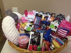 a basket filled with lots of different items