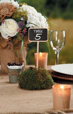 4-pack Chalkboard wood Stake signs - Knot and Nest Designs Chalkboard Table Numbers, Wood Stake, Chalkboard Table, Mini Chalkboards, Nest Design, Garden Signs, Wedding Table Numbers, Table Cards, Table Numbers