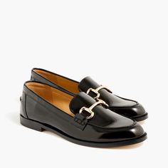 Classic And Elegant The Perfect Work Shoe Never Worn Nwt Gold Hardware Penny Loafers For Women Outfits, Gold Loafers, Classic Loafers, Black Leather Loafers, Most Comfortable Shoes, Jcrew Women, Boots Knee, J Crew Factory, Penny Loafers