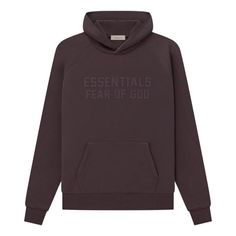 Fear of God Essentials SS23 Hoodie 'Plum' FOG-SS23-005 (Men's) Purple Hoodie For Fall Streetwear, Purple Hoodie With Adjustable Hood For Fall, Purple Fall Hoodie With Adjustable Hood, Purple Double-lined Hoodie For Fall, Purple Hoodie With Ribbed Cuffs For Fall, Fall Purple Hoodie With Drawstring Hood, Purple Hoodie For Sports In Fall, Purple Sports Hoodie For Fall, Purple Athleisure Hoodie For Fall