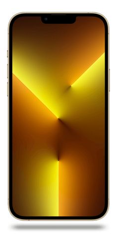 an iphone is shown with the camera on it's back and yellow light coming from behind