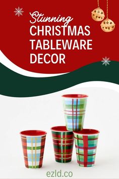 christmas tableware is featured in this ad