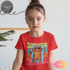 Cat Sunbathing Toddler Shirt Cute Cat Summer Shirt Cat Shirt for Kids Funny Cat Shirt Cute Cat Tee for Kids Gift for Toddler Beach Kid Shirt Toddler Beach, Beach Kids, Cat Tee, Funny Kids, Toddler Gifts